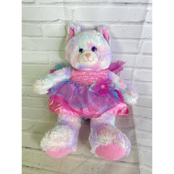 BABW Build a Bear Cat Kitten Pastel Plush With Light Up Tutu Outfit - Picture 1 of 8
